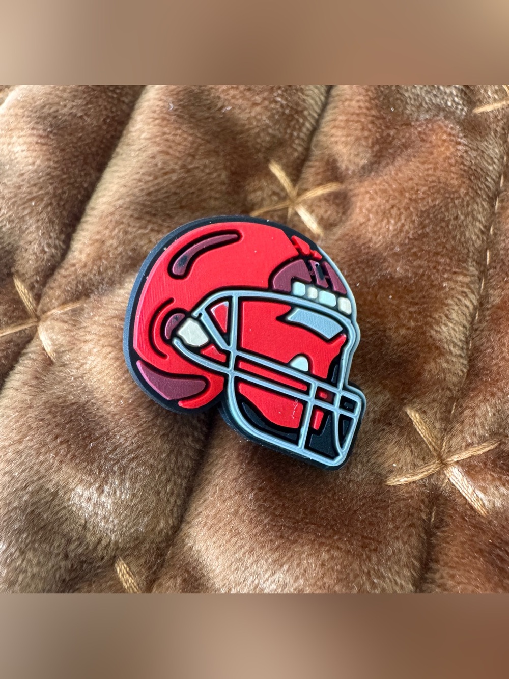 Red Football Helmet CROCS Jibbitz Shoe Charm 5/$20
